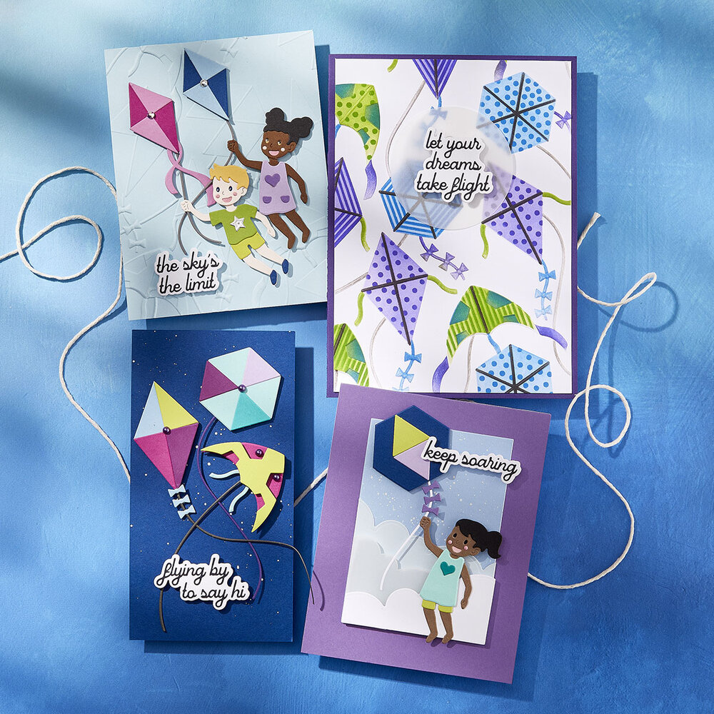 Spellbinders Layered Flying Kites Stencil (STN-108)