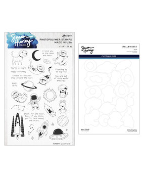 Spellbinders Space Friends Stamp & Die Bundle (BD-0956)