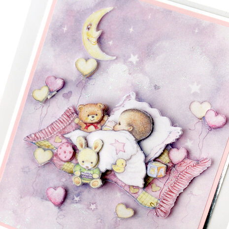 Katy Sue Designs Baby Girl with Moon 3D Die-Cut Decoupage (3pcs) (11-DCD534)
