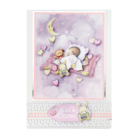 Katy Sue Designs Baby Girl with Moon 3D Die-Cut Decoupage (3pcs) (11-DCD534)