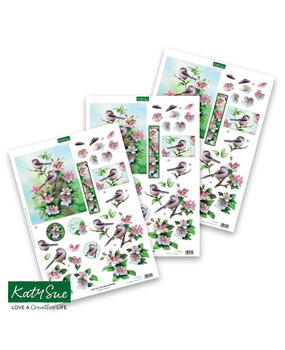 Katy Sue Designs Birds in Blossom 3D Die-Cut Decoupage (3pcs) (11-DCD528)