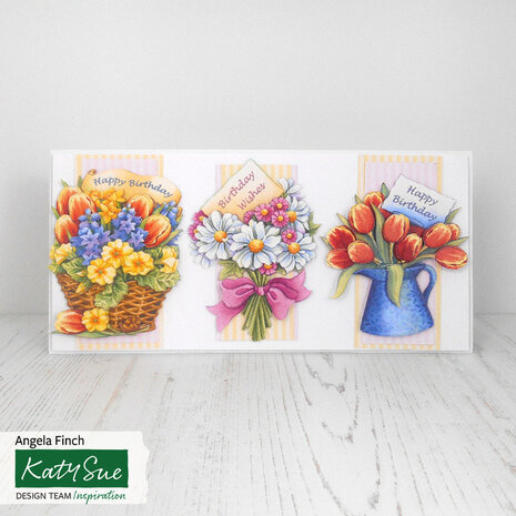Katy Sue Designs Birthday Flower 3D Die-Cut Decoupage (3pcs) (11-DCD500)