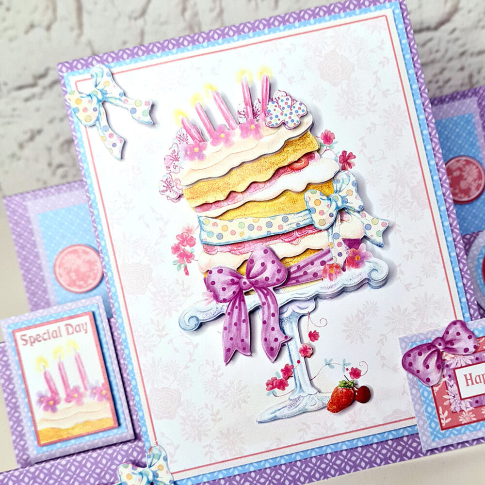 Katy Sue Designs Birthday Layer Cake 3D Die-Cut Decoupage (3pcs) (11-DCD572)