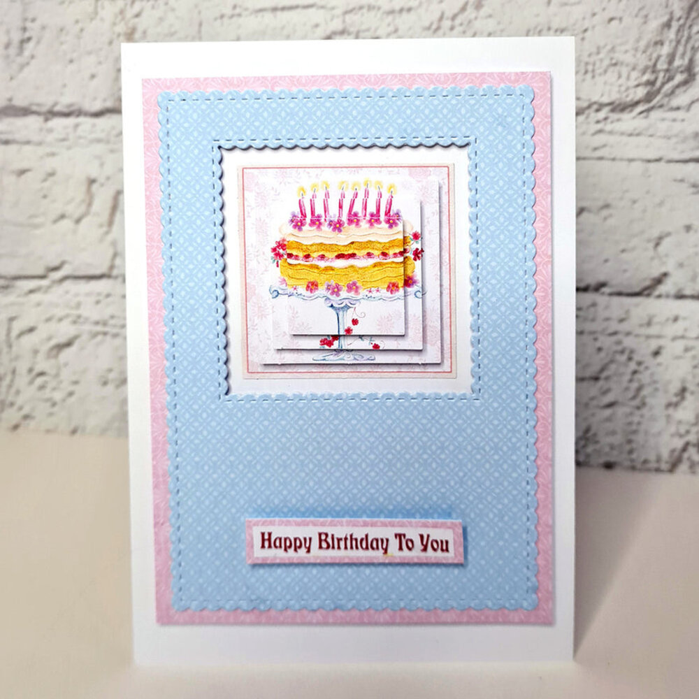 Katy Sue Designs Birthday Layer Cake 3D Die-Cut Decoupage (3pcs) (11-DCD572)