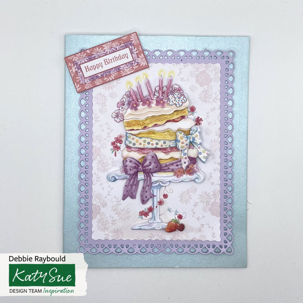 Katy Sue Designs Birthday Layer Cake 3D Die-Cut Decoupage (3pcs) (11-DCD572)