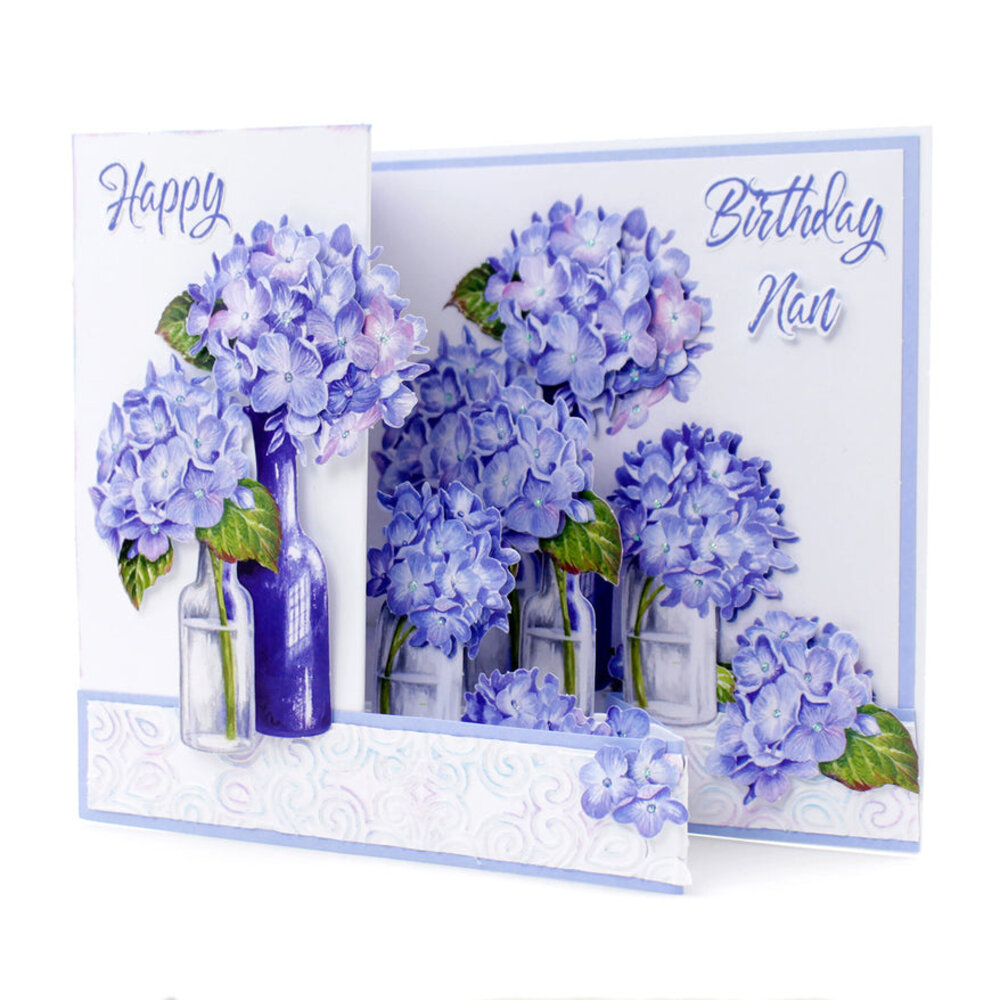 Katy Sue Designs Blue Hydrangeas 3D Die-Cut Decoupage (3pcs) (11-DCD665)