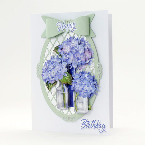 Katy Sue Designs Blue Hydrangeas 3D Die-Cut Decoupage (3pcs) (11-DCD665)