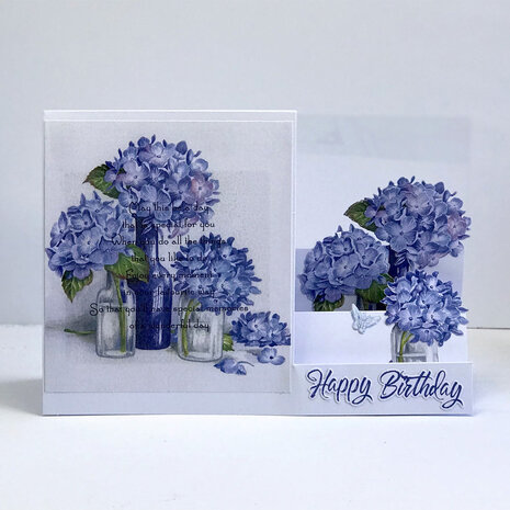 Katy Sue Designs Blue Hydrangeas 3D Die-Cut Decoupage (3pcs) (11-DCD665)