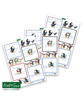 Katy Sue Designs Busy Penguins 3D Die-Cut Decoupage (3pcs) (11-DCD628)