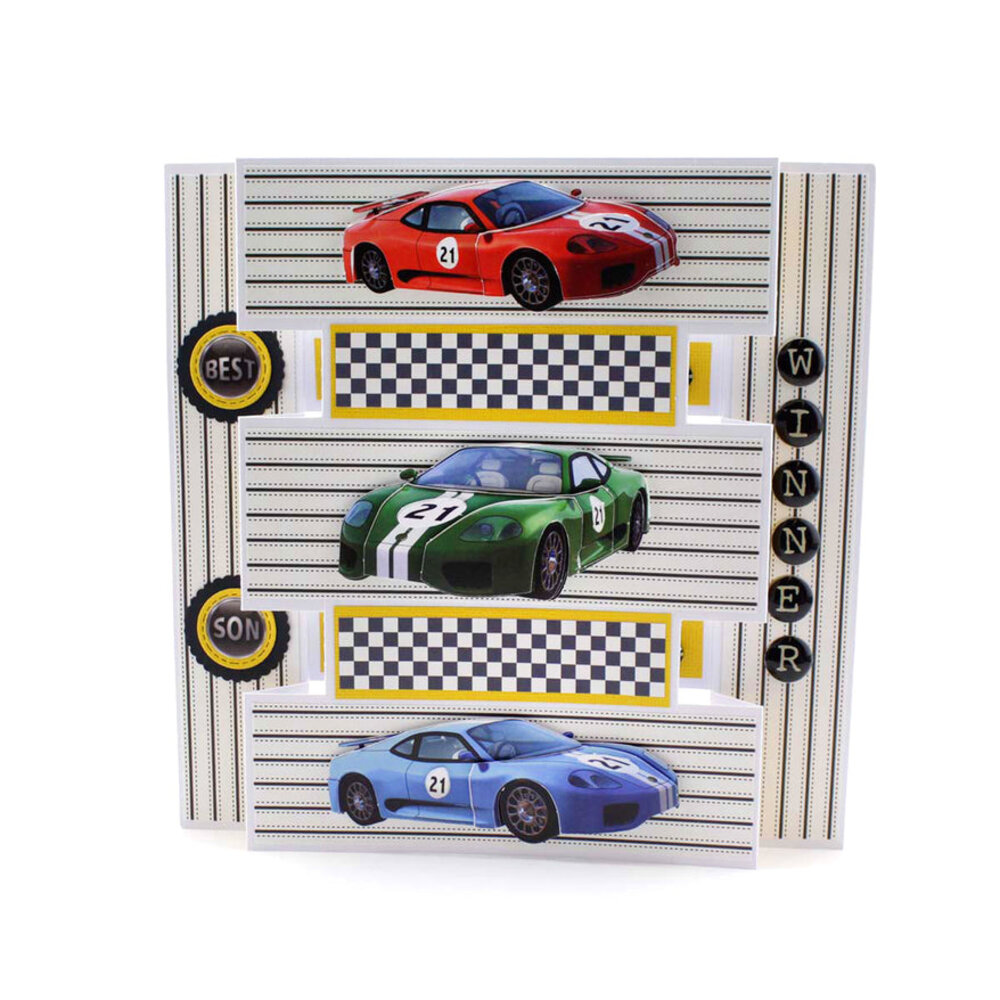 Katy Sue Designs Cars and Bikes 3D Die-Cut Decoupage (12pcs) (11-DCDCAR12)