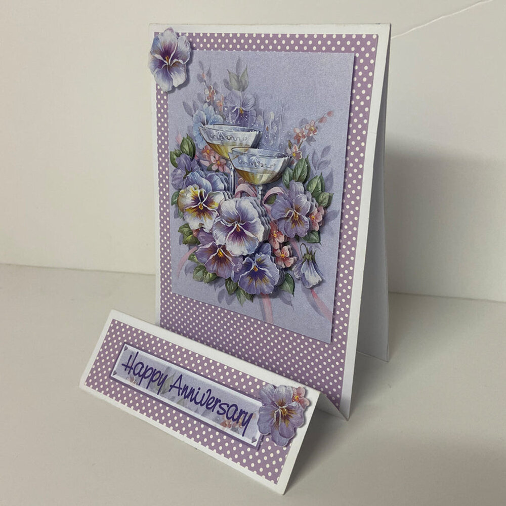 Katy Sue Designs Champagne and Violets 3D Die-Cut Decoupage (3pcs) (11-DCD609)