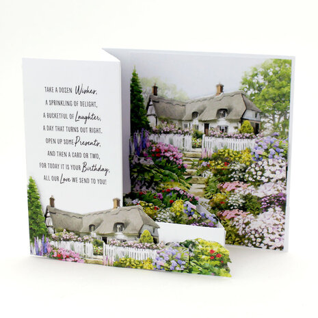Katy Sue Designs Cottage Garden 3D Die-Cut Decoupage (3pcs) (11-DCD650)