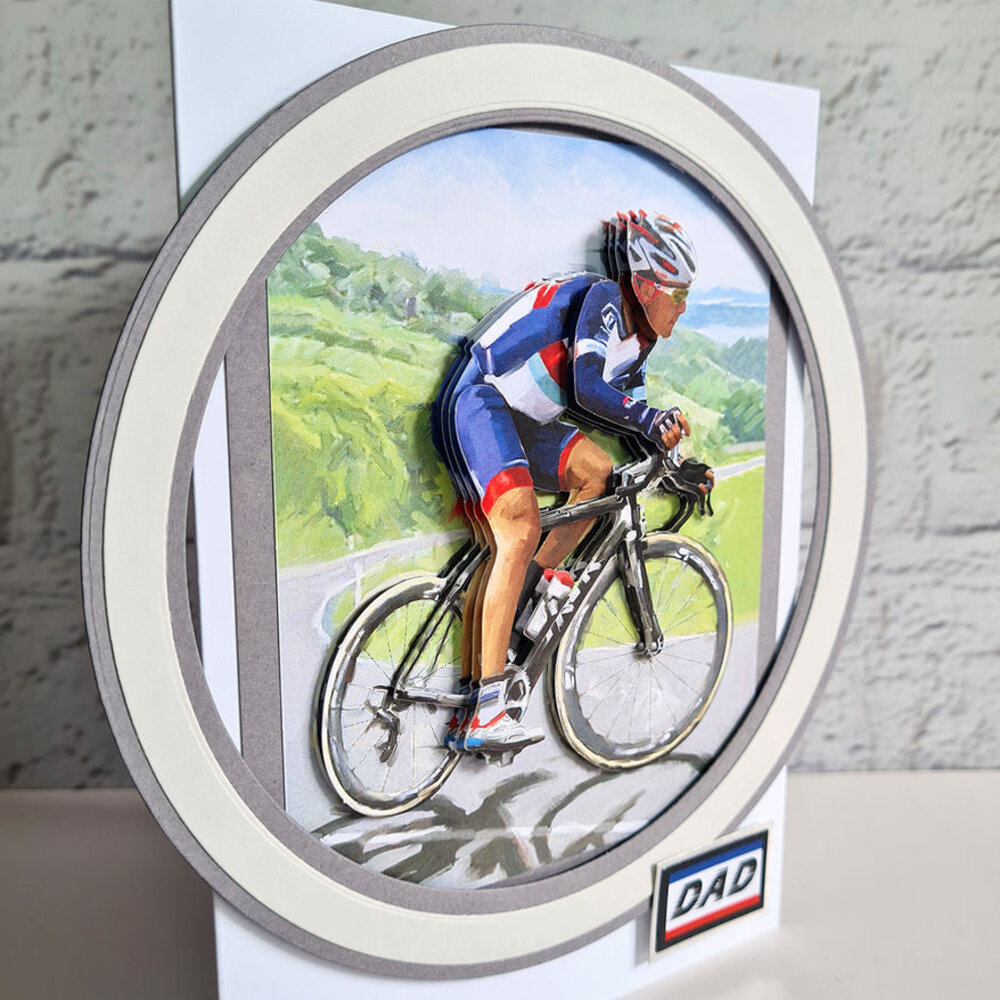 Katy Sue Designs Cycling 3D Die-Cut Decoupage (3pcs) (11-DCD623)