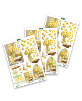 Katy Sue Designs Daffodil Window 3D Die-Cut Decoupage (3pcs) (11-DCD725)