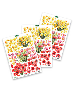 Katy Sue Designs Daffodil, Tulip & Poppy Bouquet 3D Die-Cut Decoupage (3pcs) (11-DCD703) Katy Sue Designs Daffodil, Tulip & Poppy Bouquet 3D Die-Cut Decoupage (3pcs) (11-DCD703)