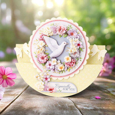 Katy Sue Designs Dove with Flowers 3D Die-Cut Decoupage (3pcs) (11-DCD727)