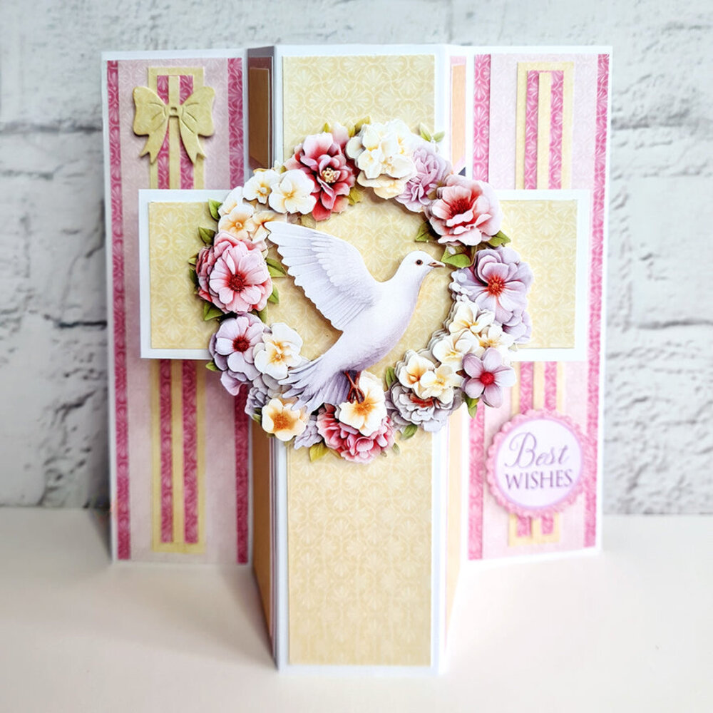 Katy Sue Designs Dove with Flowers 3D Die-Cut Decoupage (3pcs) (11-DCD727)