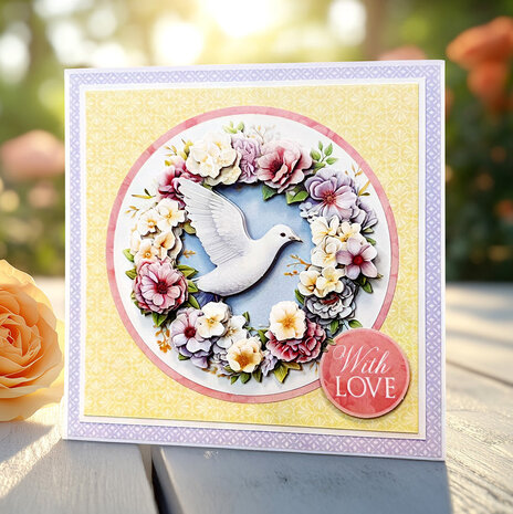 Katy Sue Designs Dove with Flowers 3D Die-Cut Decoupage (3pcs) (11-DCD727)