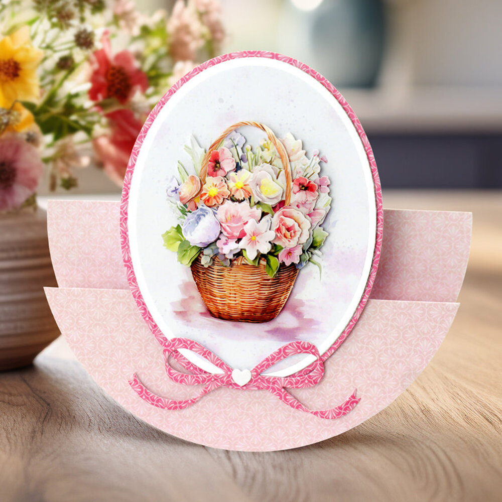 Katy Sue Designs Floral Basket & Wreath 3D Die-Cut Decoupage (3pcs) (11-DCD707)