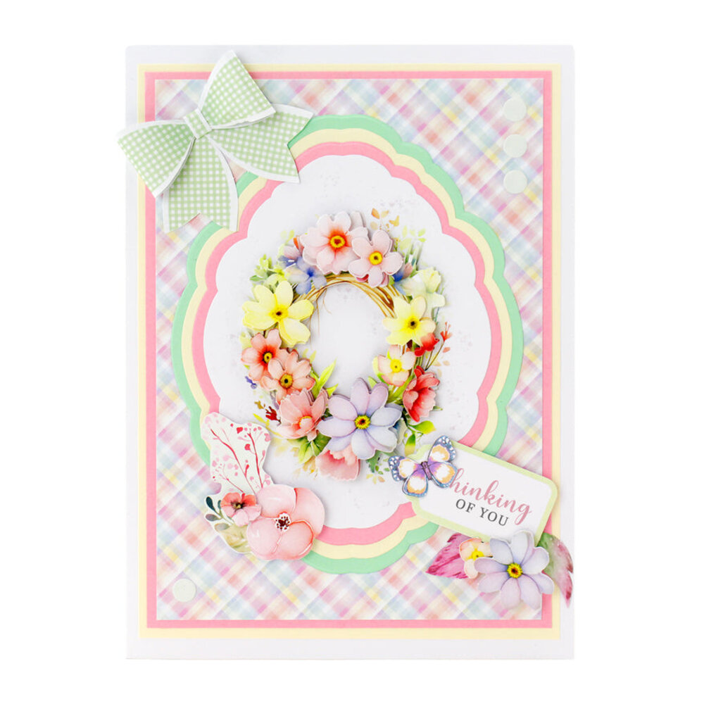 Katy Sue Designs Floral Basket & Wreath 3D Die-Cut Decoupage (3pcs) (11-DCD707)