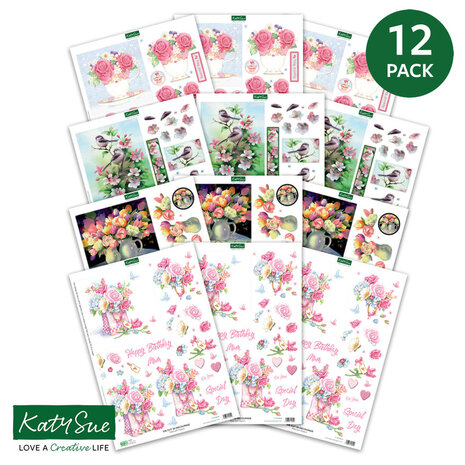 Katy Sue Designs Floral collection 3D Die-Cut Decoupage (12pcs) (11-DCDFLO) Katy Sue Designs Floral collection 3D Die-Cut Decoupage (12pcs) (11-DCDFLO)