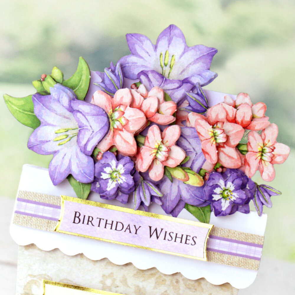 Katy Sue Designs Flower Patch 3D Die-Cut Decoupage (3pcs) (11-DCD700)