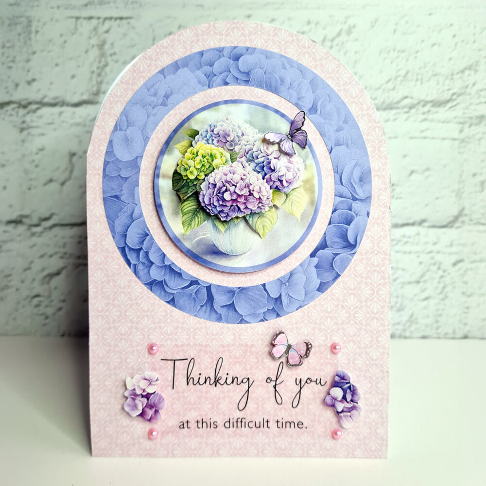 Katy Sue Designs Hydrangea Vase 3D Die-Cut Decoupage (3pcs) (11-DCD720)