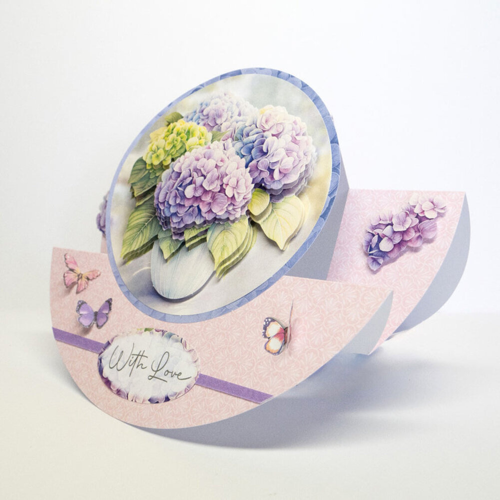 Katy Sue Designs Hydrangea Vase 3D Die-Cut Decoupage (3pcs) (11-DCD720)