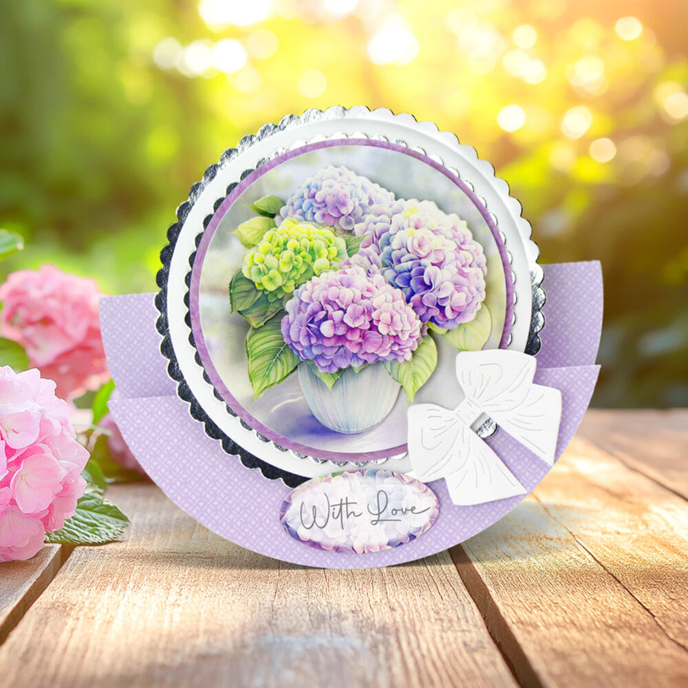 Katy Sue Designs Hydrangea Vase 3D Die-Cut Decoupage (3pcs) (11-DCD720)