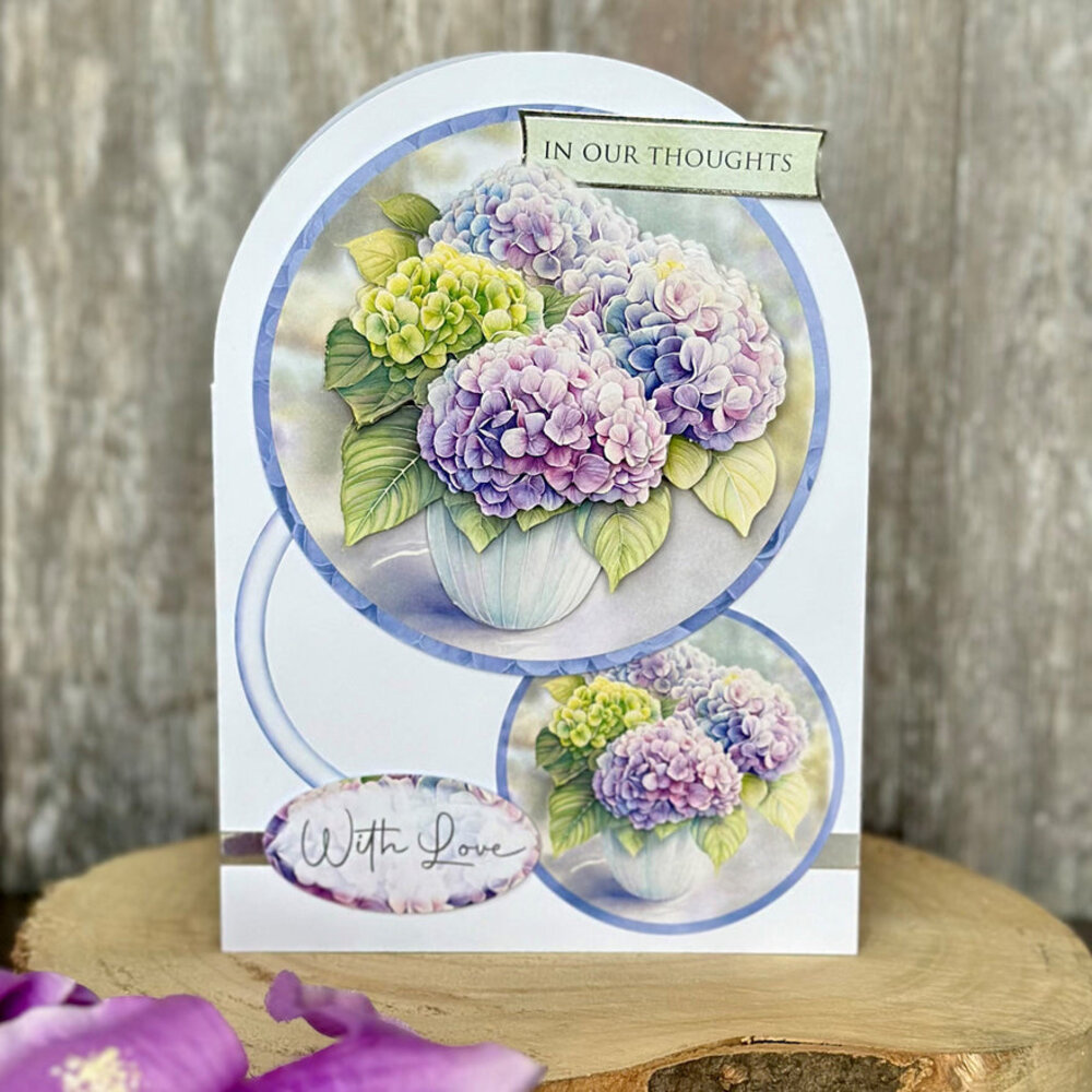 Katy Sue Designs Hydrangea Vase 3D Die-Cut Decoupage (3pcs) (11-DCD720)