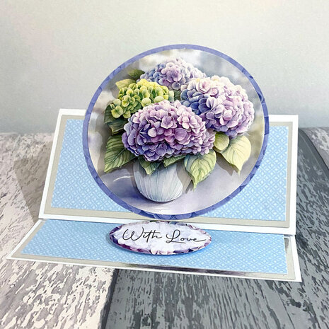 Katy Sue Designs Hydrangea Vase 3D Die-Cut Decoupage (3pcs) (11-DCD720)