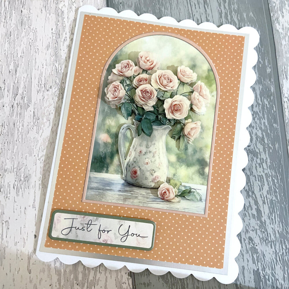 Katy Sue Designs Jug of Roses 3D Die-Cut Decoupage (3pcs) (11-DCD722)