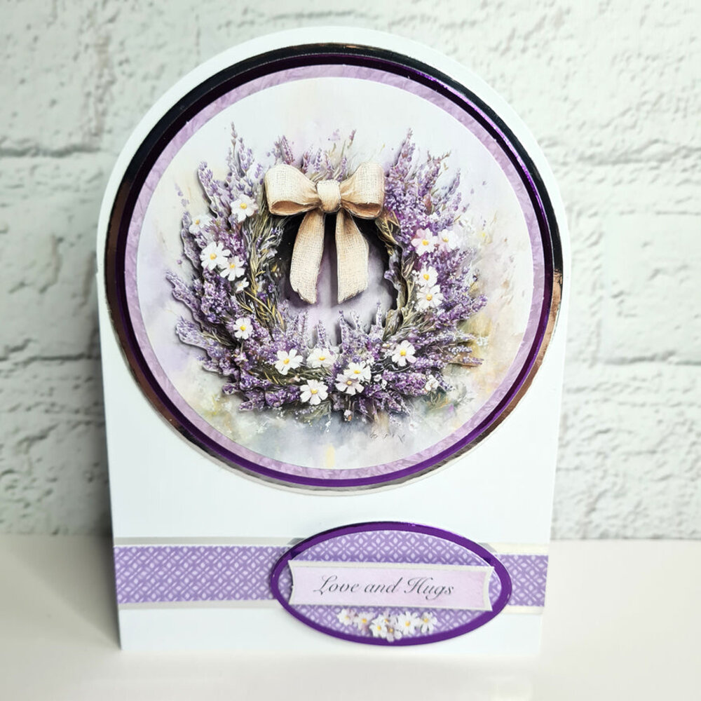 Katy Sue Designs Lavender Wreath 3D Die-Cut Decoupage (3pcs) (11-DCD723)