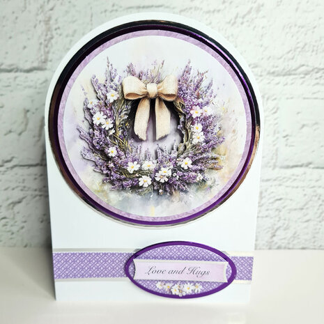 Katy Sue Designs Lavender Wreath 3D Die-Cut Decoupage (3pcs) (11-DCD723)