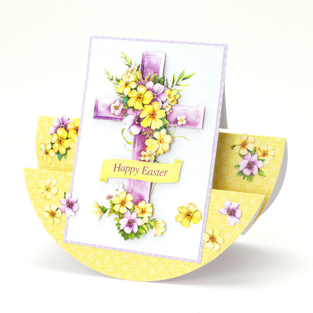 Katy Sue Designs Lilac Floral Cross 3D Die-Cut Decoupage (3pcs) (11-DCD724)