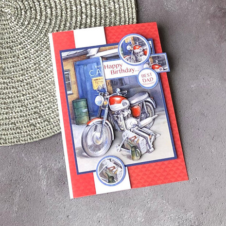 Katy Sue Designs Motorbike & Tools 3D Die-Cut Decoupage (3pcs) (11-DCD619)