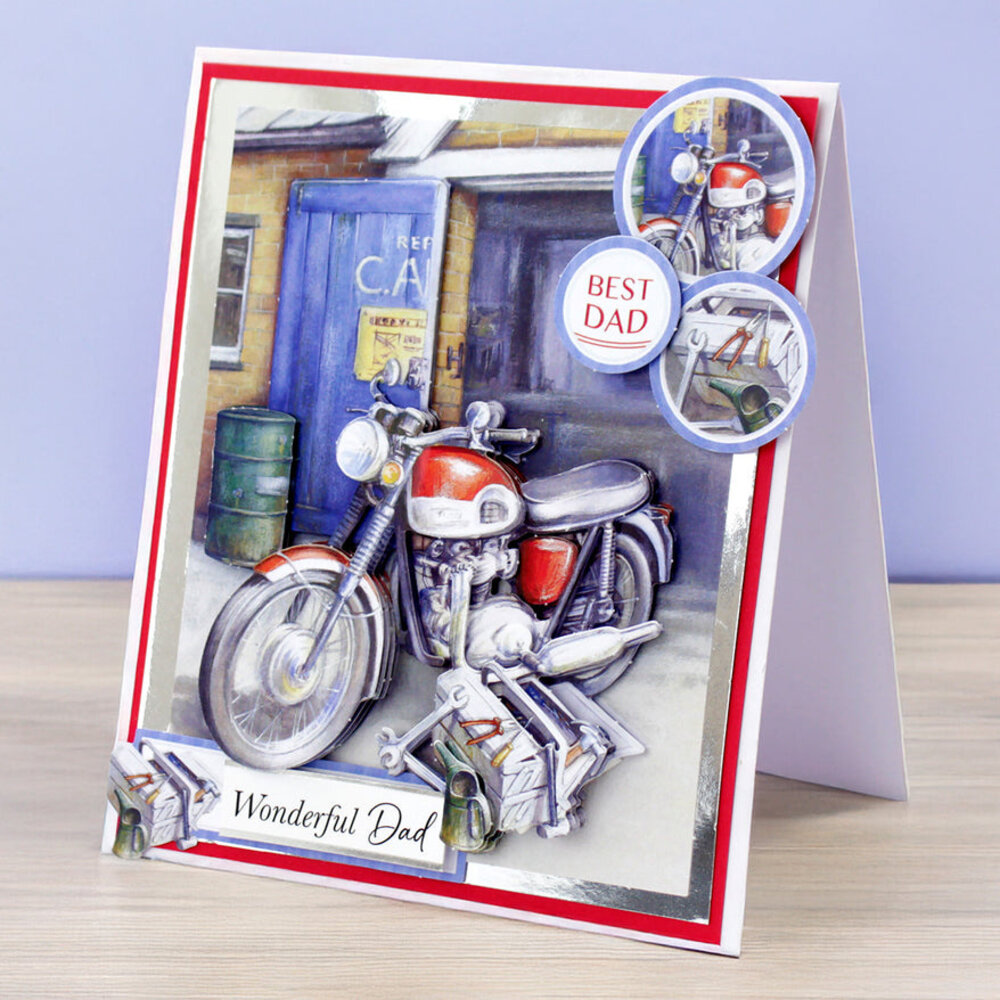 Katy Sue Designs Motorbike & Tools 3D Die-Cut Decoupage (3pcs) (11-DCD619)
