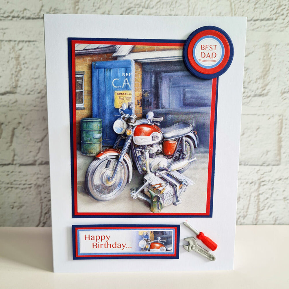 Katy Sue Designs Motorbike & Tools 3D Die-Cut Decoupage (3pcs) (11-DCD619)