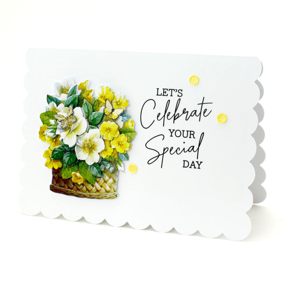 Katy Sue Designs Pots of Flowers 3D Die-Cut Decoupage (3pcs) (11-DCD505)