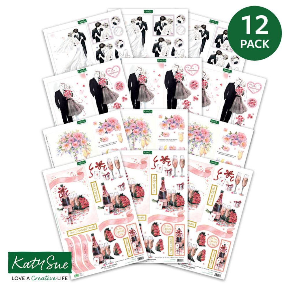 Katy Sue Designs Romance and Weddings 3D Die-Cut Decoupage (12pcs) (11-DCDROM12) Katy Sue Designs Romance and Weddings 3D Die-Cut Decoupage (12pcs) (11-DCDROM12)
