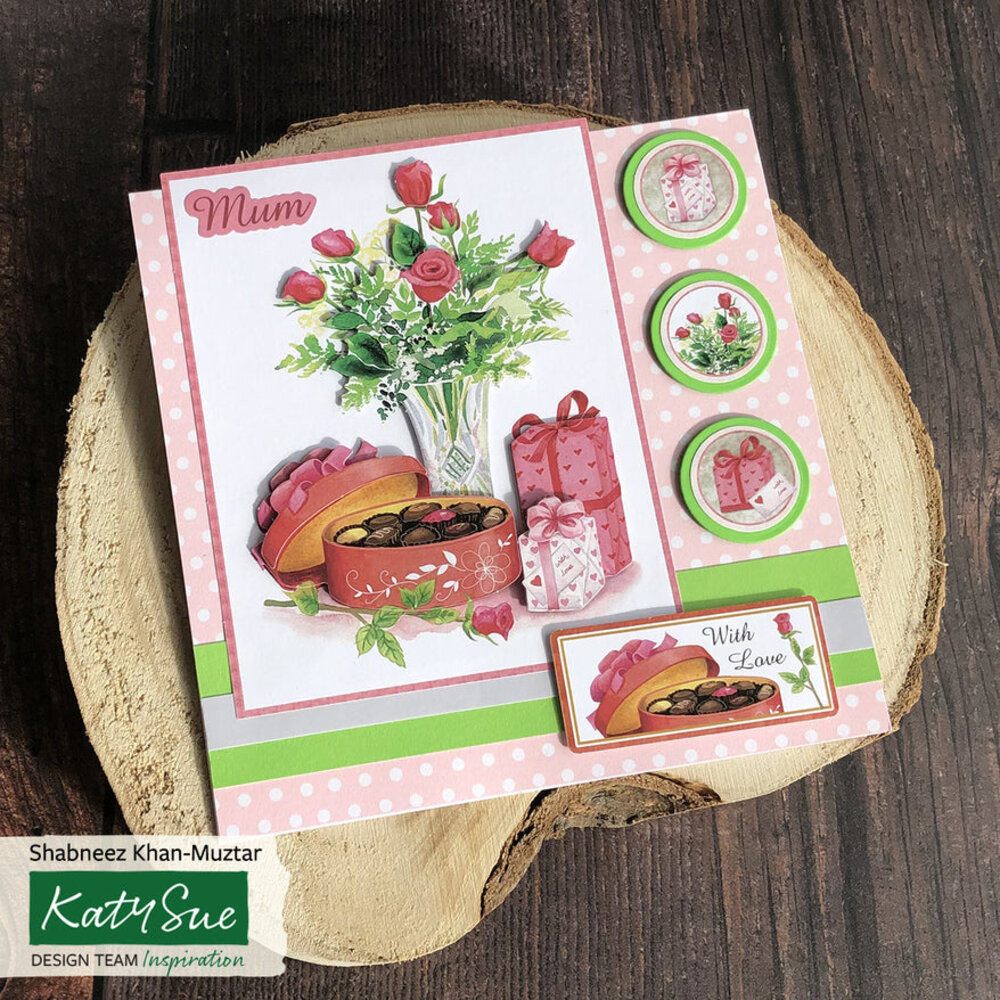 Katy Sue Designs Roses & Chocolates 3D Die-Cut Decoupage (3pcs) (11-DCD571)