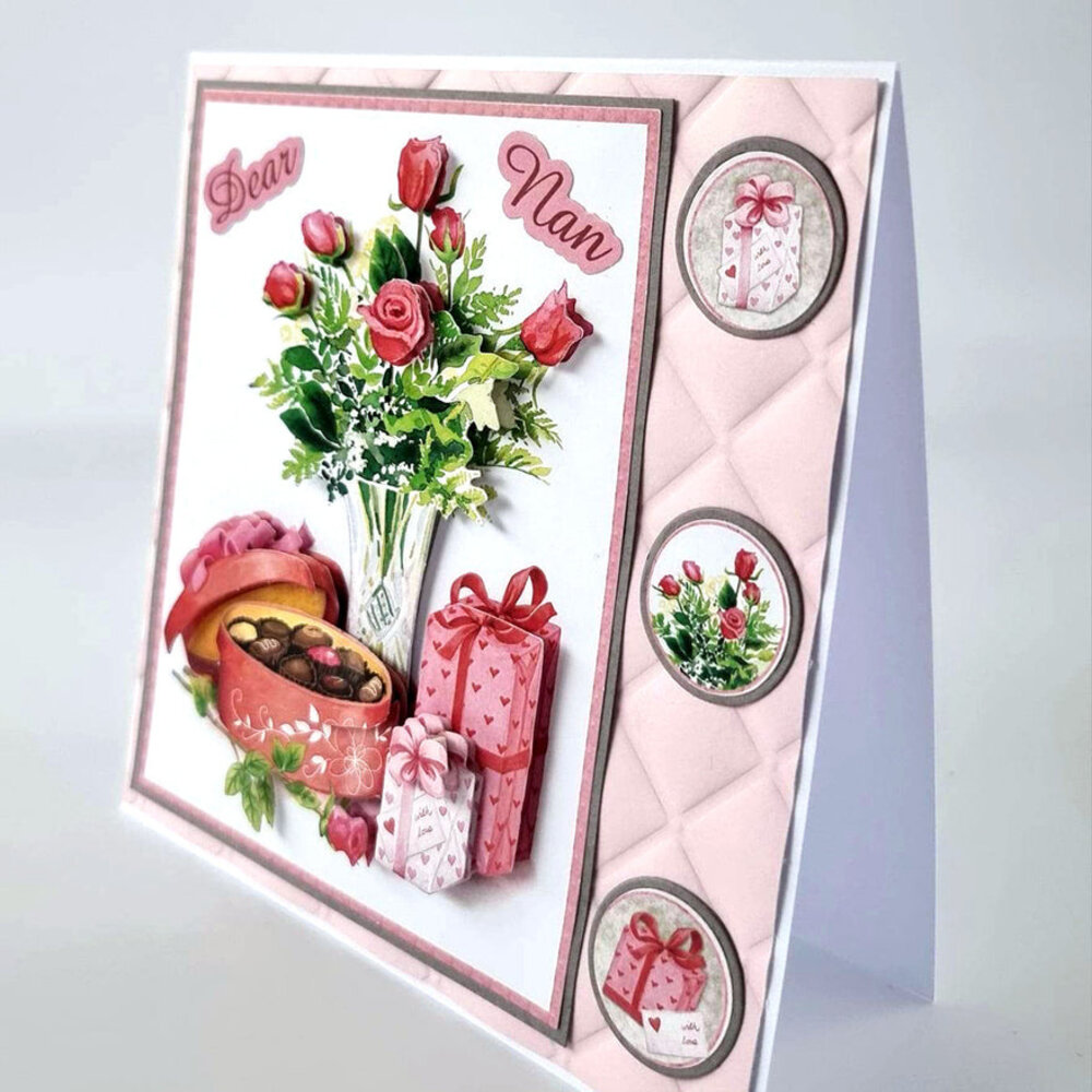 Katy Sue Designs Roses & Chocolates 3D Die-Cut Decoupage (3pcs) (11-DCD571)
