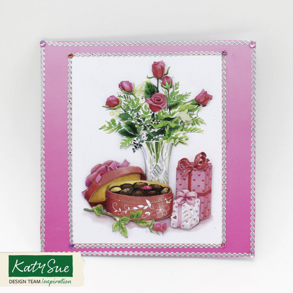 Katy Sue Designs Roses & Chocolates 3D Die-Cut Decoupage (3pcs) (11-DCD571)