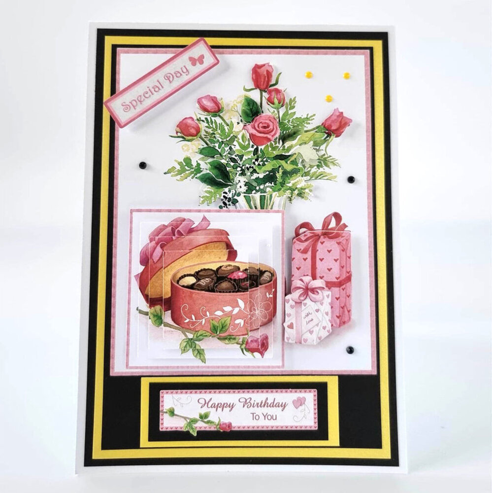 Katy Sue Designs Roses & Chocolates 3D Die-Cut Decoupage (3pcs) (11-DCD571)
