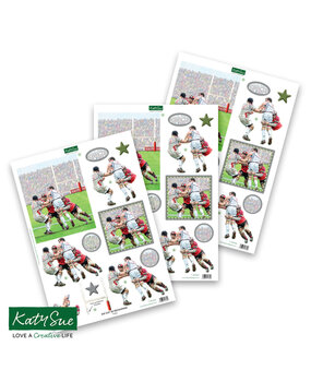 Katy Sue Designs Rugby 3D Die-Cut Decoupage (3pcs) (11-DCD626)