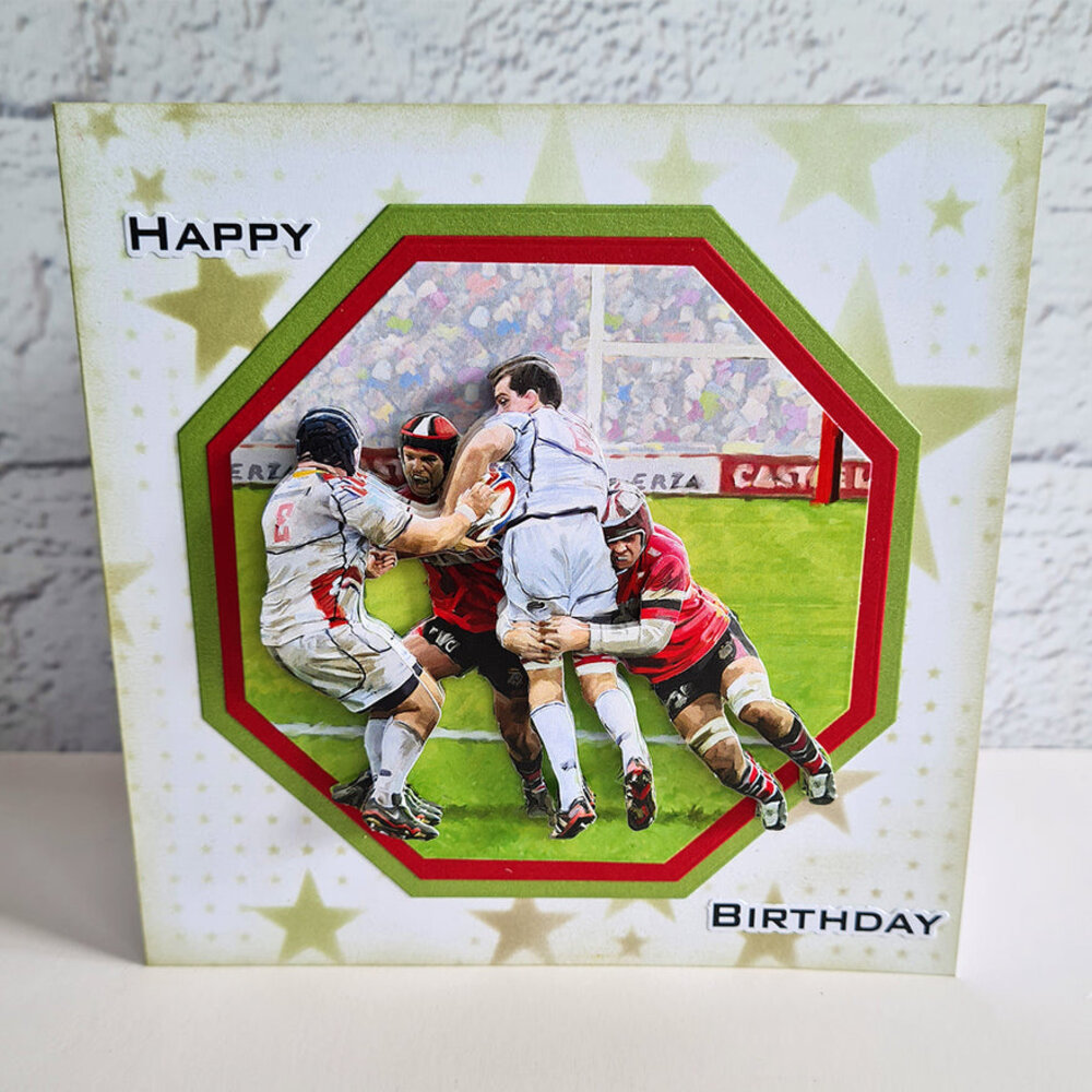 Katy Sue Designs Rugby 3D Die-Cut Decoupage (3pcs) (11-DCD626)