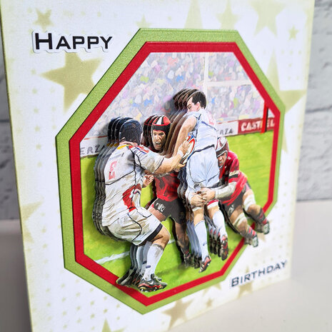 Katy Sue Designs Rugby 3D Die-Cut Decoupage (3pcs) (11-DCD626)