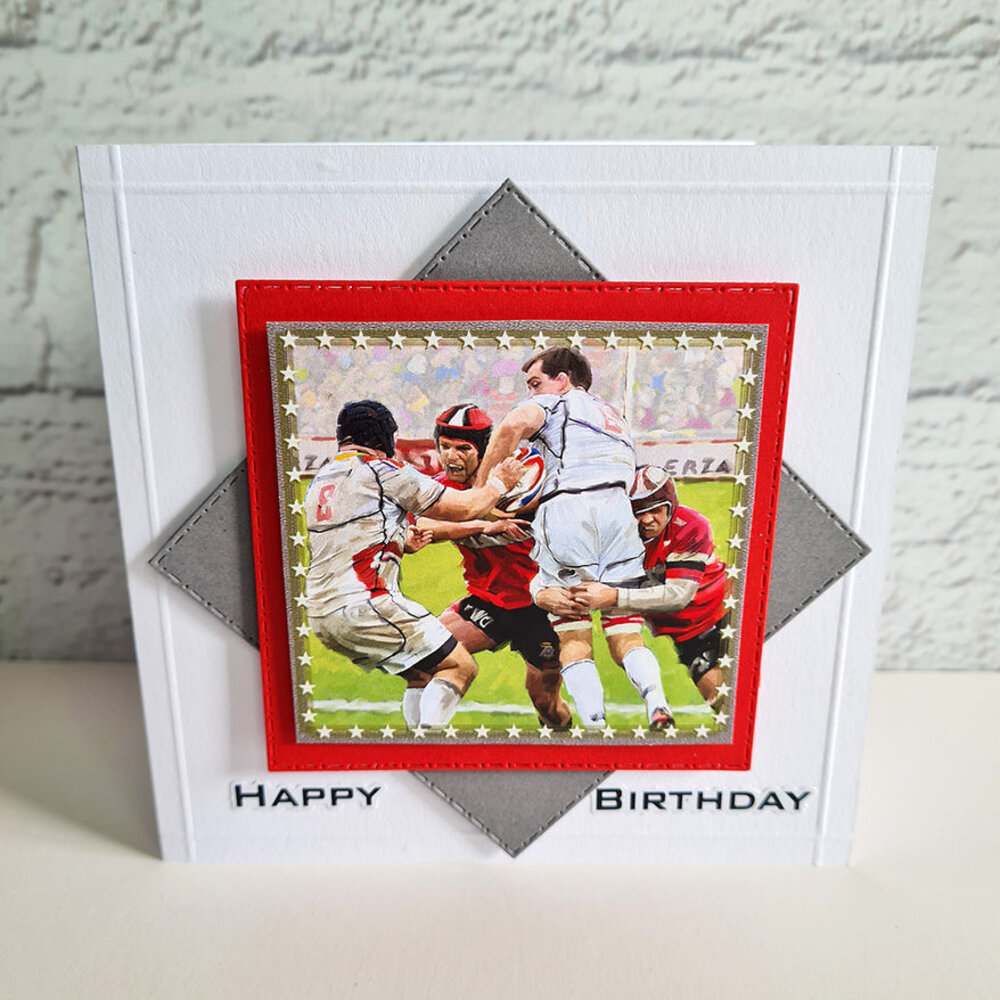 Katy Sue Designs Rugby 3D Die-Cut Decoupage (3pcs) (11-DCD626)
