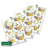 Katy Sue Designs Spring Flowers 3D Die-Cut Decoupage (3pcs) (11-DCD610)