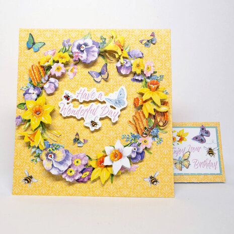 Katy Sue Designs Spring Wreath 3D Die-Cut Decoupage (3pcs) (11-DCD643)